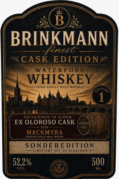 BRINKMANNfinest Cask Edition Waterford Whiskey *Limited Edition* 500ml - Vorbestellung