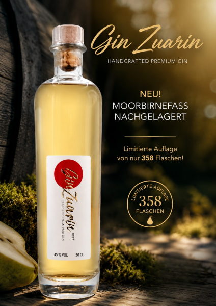 Gin Zuarin "SINGLE CASK GIN" Batch 3 Moorbirne-Cask 500ml