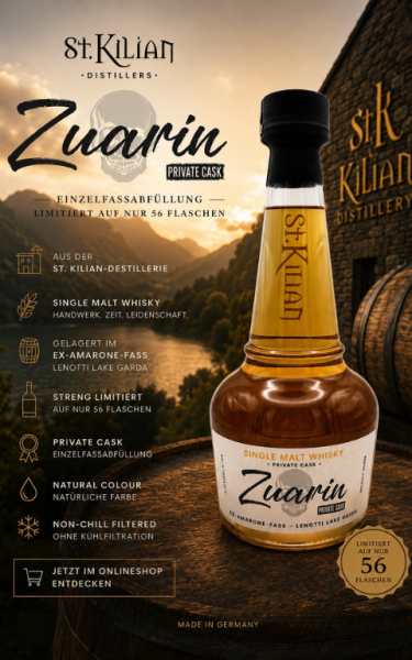St. Kilian ZUARIN Single Malt Whisky Limited Edition 500ml